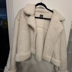 White Fuzzy Soft Coat